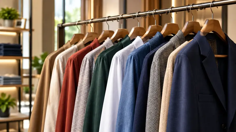 Rail of shirts and jackets