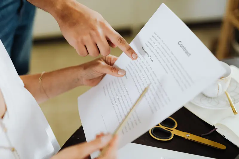 Reviewing the terms of a supplier contract